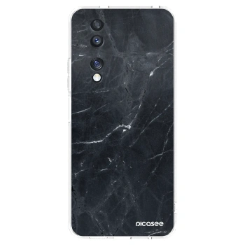 Picasee silikonový průhledný obal pro Honor 70 - Black marble