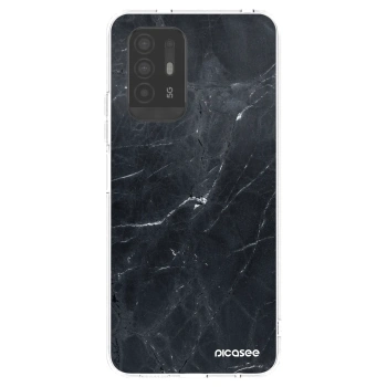 Picasee silikonový průhledný obal pro OPPO A94 5G - Black marble