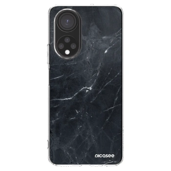 Picasee silikonový průhledný obal pro Honor X7 - Black marble
