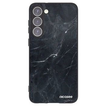 Picasee silikonový černý obal pro Samsung Galaxy S23+ 5G - Black marble