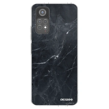 Picasee silikonový průhledný obal pro Xiaomi Redmi Note 11S 5G - Black marble