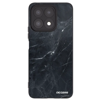 Picasee silikonový černý obal pro Honor X8a - Black marble