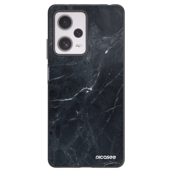 Picasee silikonový černý obal pro Xiaomi Redmi Note 12 Pro+ 5G - Black marble
