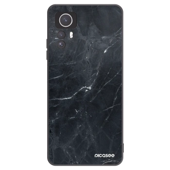 Picasee silikonový černý obal pro Xiaomi Redmi Note 12S - Black marble