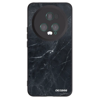 Picasee silikonový černý obal pro Honor Magic5 Pro - Black marble