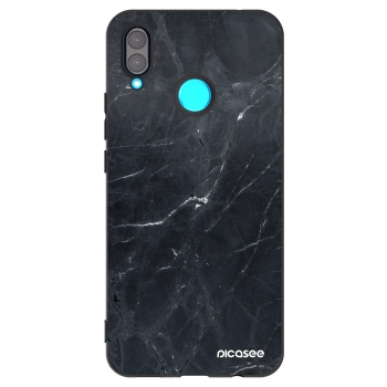 Picasee silikonový černý obal pro Huawei Nova 3 - Black marble