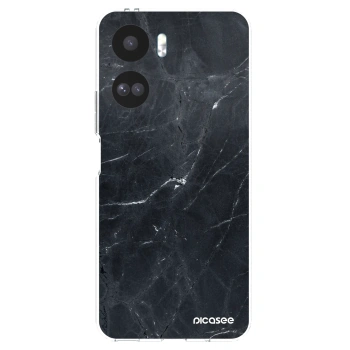 Picasee silikonový průhledný obal pro Honor 90 Lite 5G - Black marble