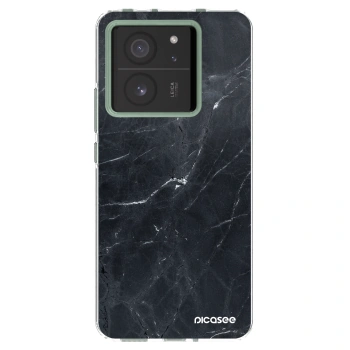 Picasee silikonový průhledný obal pro Xiaomi 13T Pro - Black marble