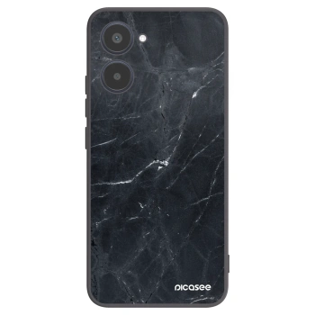 Picasee silikonový černý obal pro Realme 10 4G - Black marble