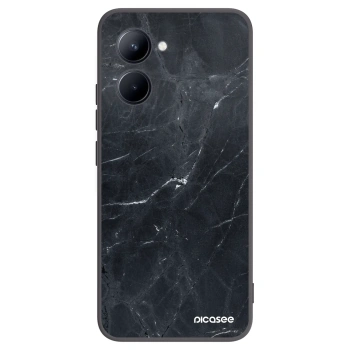 Picasee silikonový černý obal pro Realme C33 (2023) - Black marble
