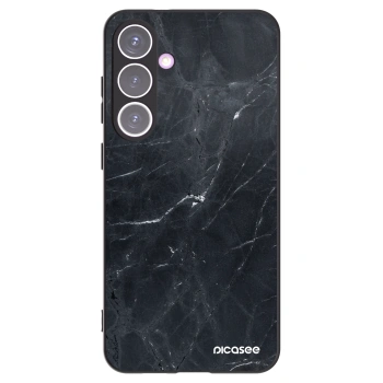 Picasee silikonový černý obal pro Samsung Galaxy S24+ S926B 5G - Black marble