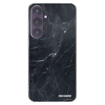 Picasee silikonový průhledný obal pro Samsung Galaxy S24+ S926B 5G - Black marble