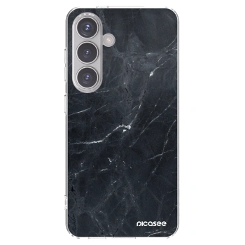 Picasee silikonový průhledný obal pro Samsung Galaxy S24 S921B 5G - Black marble