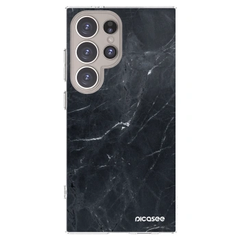 Picasee silikonový průhledný obal pro Samsung Galaxy S24 Ultra S928B 5G - Black marble