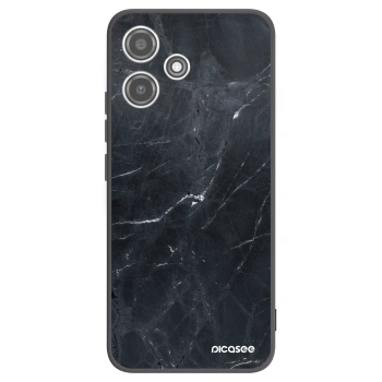 Picasee silikonový černý obal pro Xiaomi Redmi 12 5G - Black marble