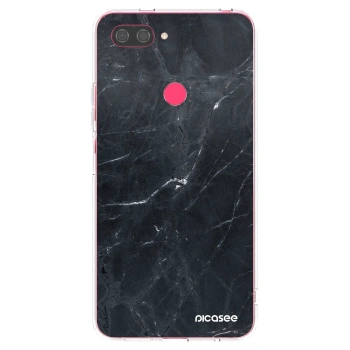Picasee silikonový průhledný obal pro Xiaomi Mi 8 Lite - Black marble