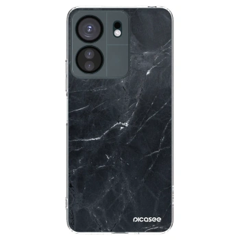 Picasee silikonový průhledný obal pro Xiaomi Redmi 13C 4G - Black marble