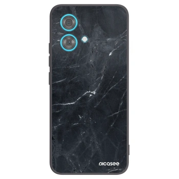 Picasee silikonový černý obal pro Motorola Edge 40 Neo - Black marble