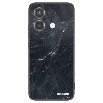 Picasee silikonový černý obal pro Xiaomi Poco X6 - Black marble