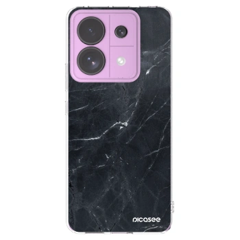 Picasee silikonový průhledný obal pro Xiaomi Redmi Note 13 Pro 5G - Black marble