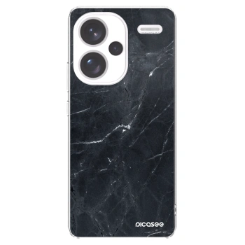 Picasee silikonový průhledný obal pro Xiaomi Redmi Note 13 Pro+ 5G - Black marble