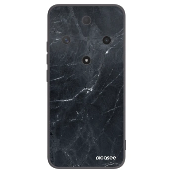 Picasee silikonový černý obal pro Honor Magic6 Lite 5G - Black marble