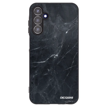 Picasee silikonový černý obal pro Samsung Galaxy A15 A155F 4G - Black marble