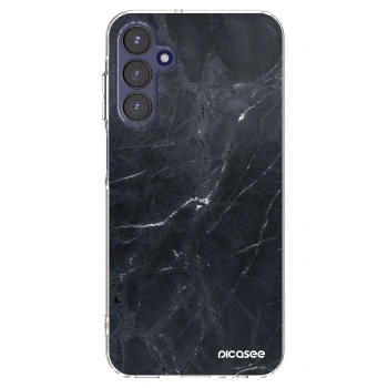 Picasee silikonový průhledný obal pro Samsung Galaxy A15 A155F 4G - Black marble