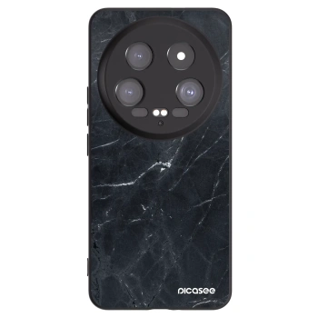 Picasee silikonový černý obal pro Xiaomi 14 Ultra - Black marble