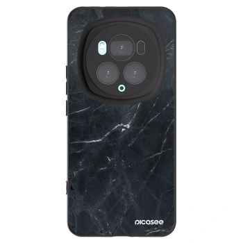 Picasee silikonový černý obal pro Honor Magic6 Pro - Black marble