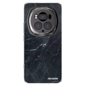 Picasee silikonový průhledný obal pro Honor Magic6 Pro - Black marble