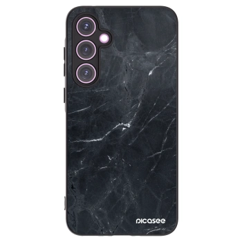 Picasee silikonový černý obal pro Samsung Galaxy A35 5G A356B - Black marble