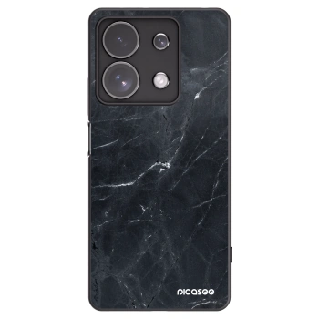 Picasee silikonový černý obal pro Xiaomi Redmi Note 13 Pro 4G - Black marble