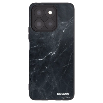 Picasee silikonový černý obal pro Honor X8b - Black marble