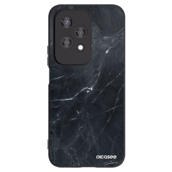 Picasee silikonový černý obal pro Honor 200 Lite - Black marble