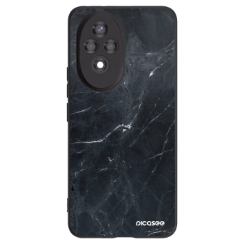 Picasee silikonový černý obal pro Honor 200 5G - Black marble