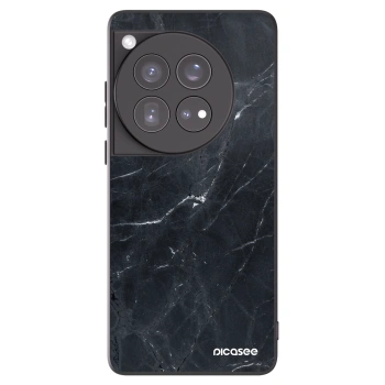 Picasee silikonový černý obal pro OnePlus 12 5G - Black marble