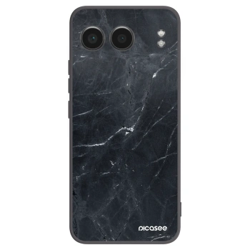 Picasee silikonový černý obal pro OnePlus Nord 4 - Black marble
