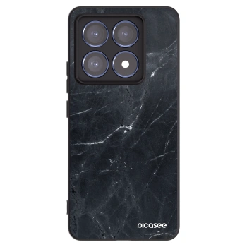 Picasee silikonový černý obal pro Xiaomi 14T Pro - Black marble