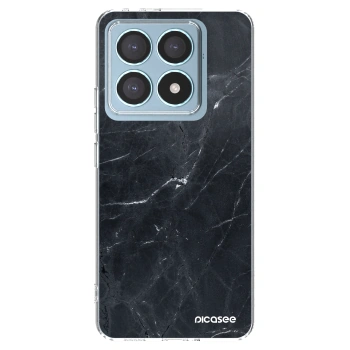 Picasee silikonový průhledný obal pro Xiaomi 14T Pro - Black marble