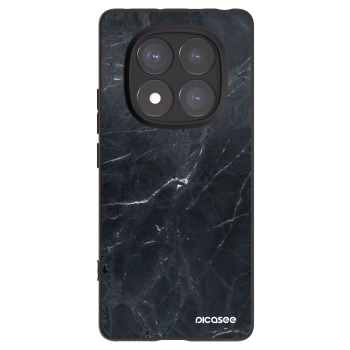 Picasee silikonový černý obal pro Xiaomi Redmi Note 14 Pro 5G - Black marble
