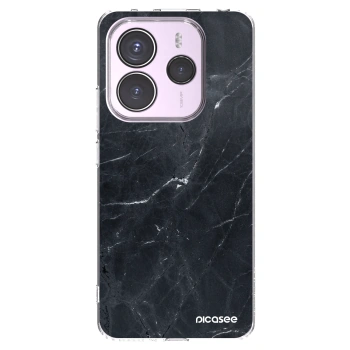 Picasee silikonový průhledný obal pro Xiaomi Redmi Note 14 5G - Black marble