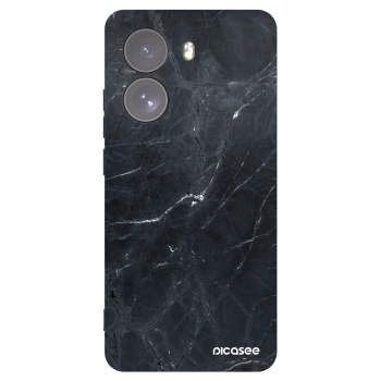 Picasee silikonový černý obal pro Xiaomi Poco X7 - Black marble
