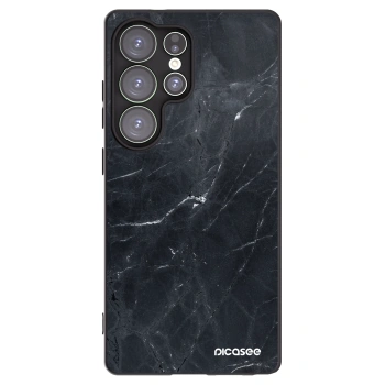 Picasee silikonový černý obal pro Samsung Galaxy S25 Ultra 5G - Black marble