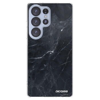 Picasee silikonový průhledný obal pro Samsung Galaxy S25 Ultra 5G - Black marble