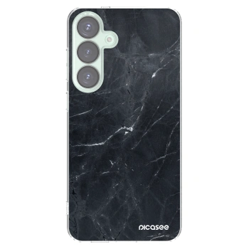 Picasee silikonový průhledný obal pro Samsung Galaxy S25+ 5G - Black marble