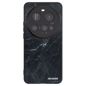 Picasee silikonový černý obal pro Xiaomi 15 Ultra - Black marble