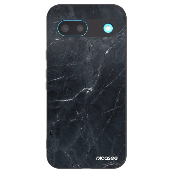 Picasee silikonový černý obal pro Google Pixel 8 - Black marble