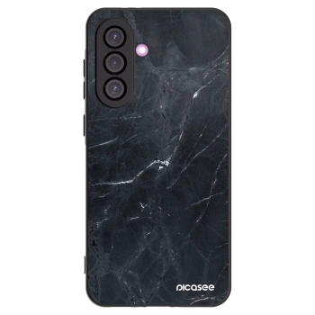 Picasee silikonový černý obal pro Samsung Galaxy A36 5G - Black marble