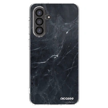 Picasee silikonový průhledný obal pro Samsung Galaxy A36 5G - Black marble